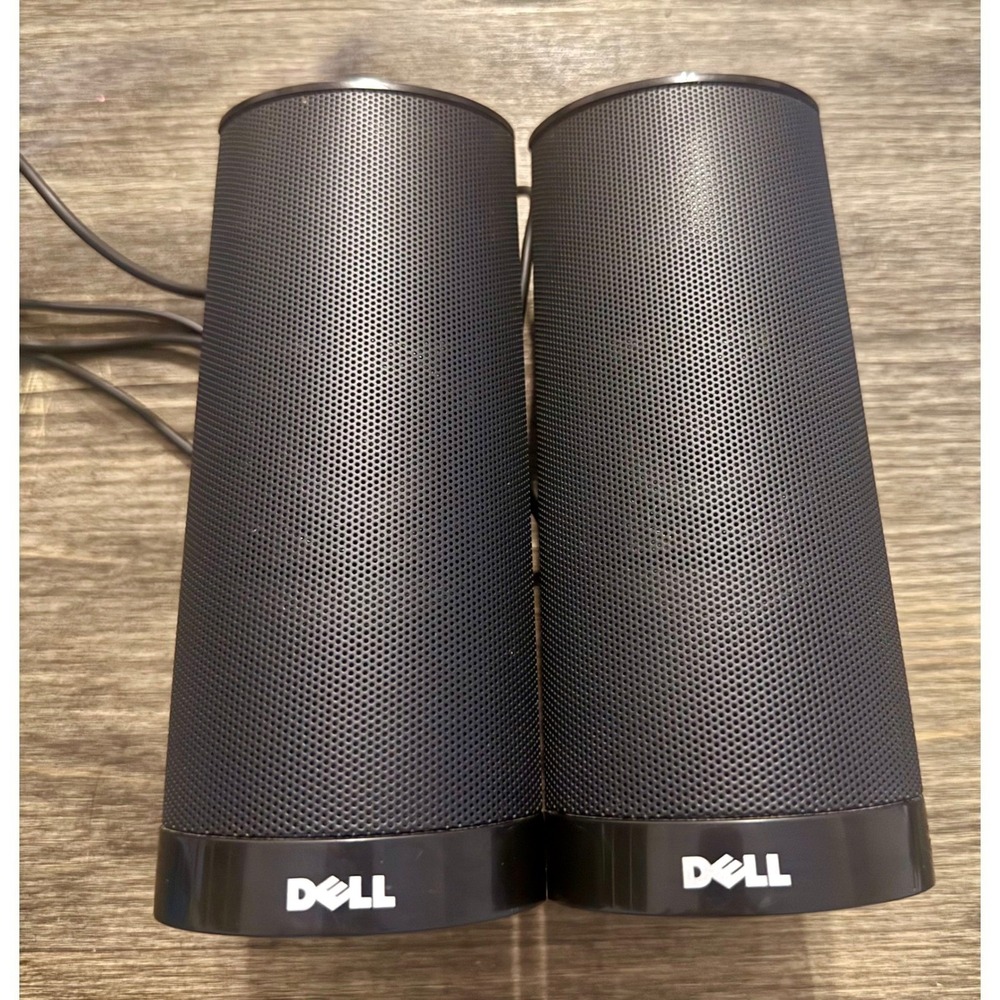 Dell AX210 Stereo Speakers USB Powered Desktop Laptop Black Excellent Condition